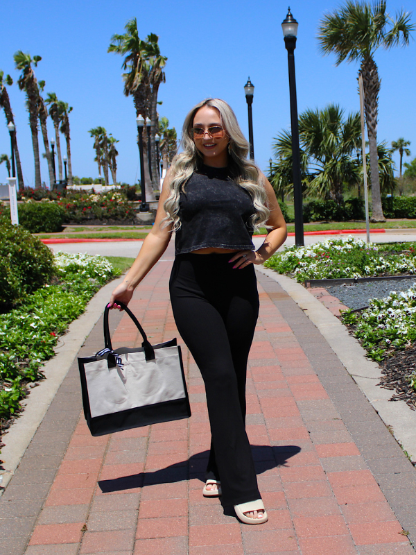 Street Style Black Flare Pants Outfit | Black Flared Pants Outfit Casual -  Trousers - Aliexpress